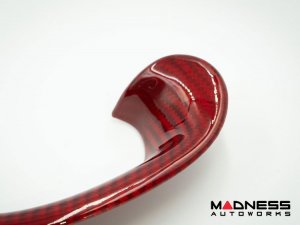 Alfa Romeo 4C Steering Wheel Trim - Carbon Fiber - Lower Trim Piece - Red Candy